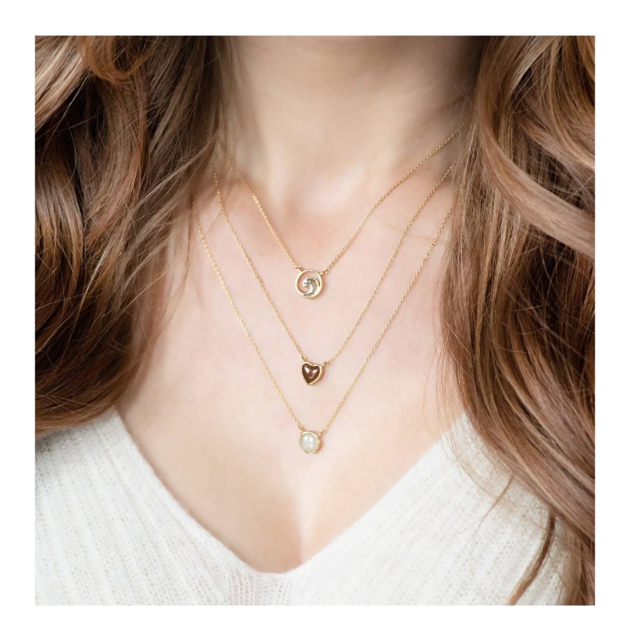 Jewelry Dune Jewelry | Delicate Dune Heart Necklace - 14K Gold Vermeil