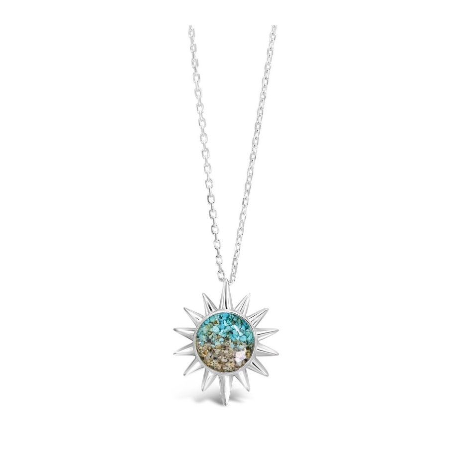 Jewelry Dune Jewelry | The Sun Necklace - Long - Turquoise Gradient