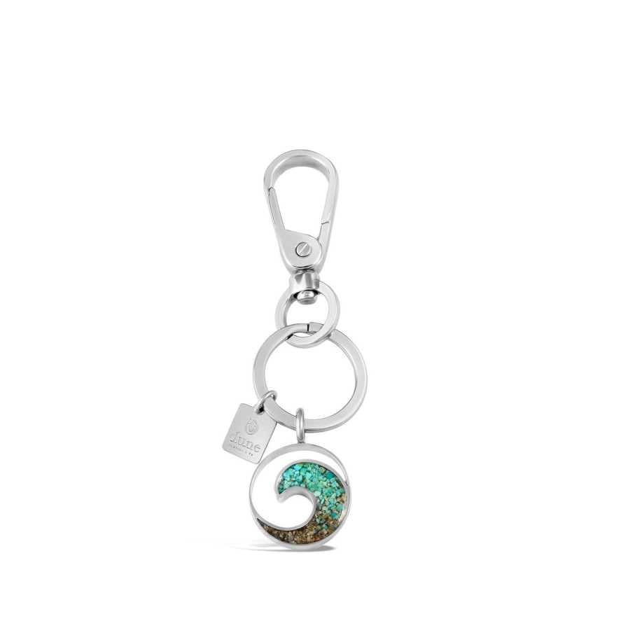 Home Accents Dune Jewelry Key Chains | Keychain And Bag Charm - Wave - Turquoise Gradient