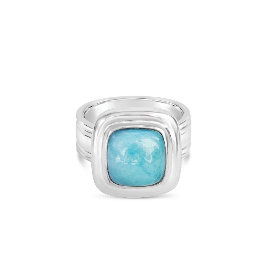 Jewelry Dune Jewelry | Cushion Cut Nautical Ring - Larimar