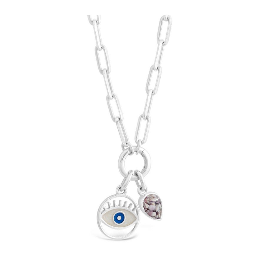 Jewelry Dune Jewelry | Travel Treasures Evil Eye Custom Charm Holder Necklace Set