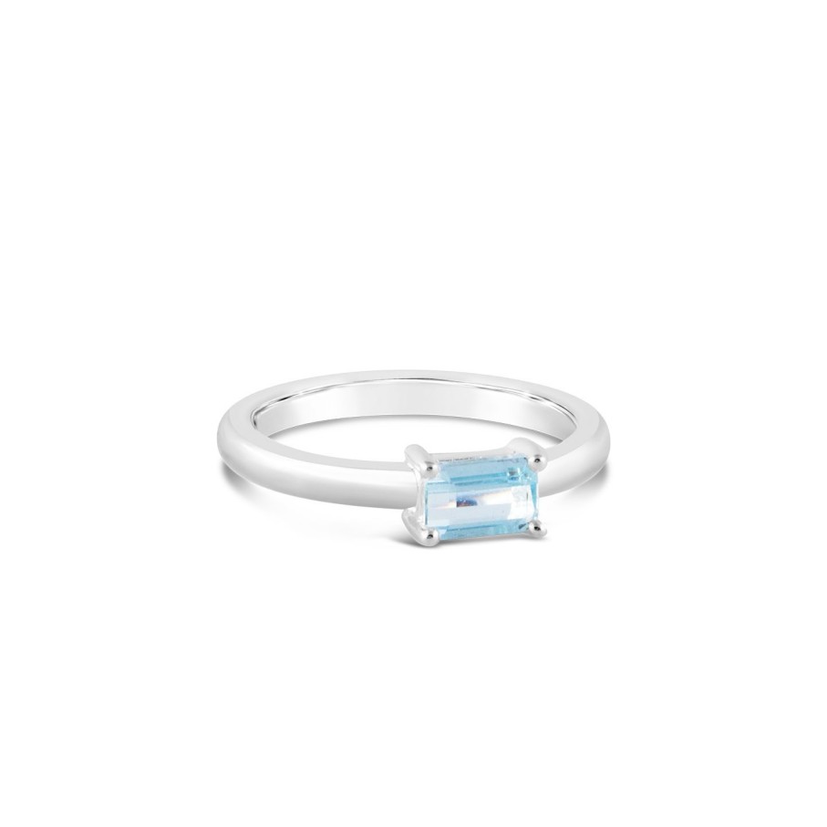 Jewelry Dune Jewelry | Aquamarine Baguette Cut Ring By Camille Kostek