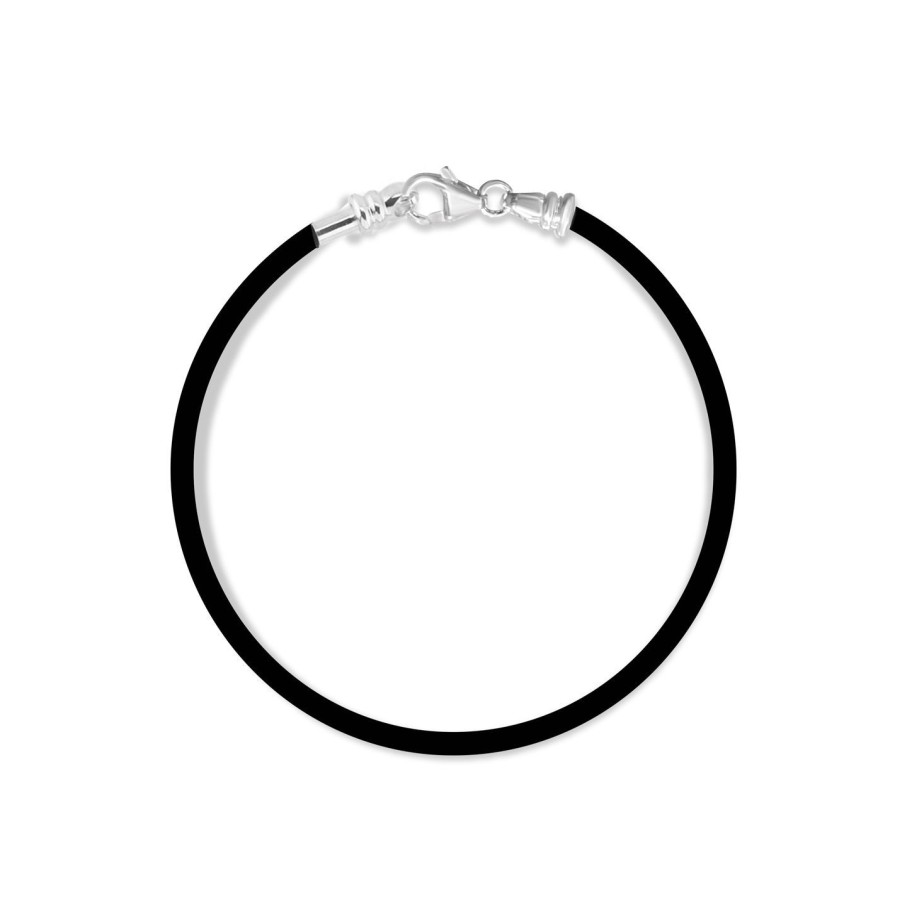 Home Accents Dune Jewelry Accessories | Charm Bracelet - Black Rubber Cord