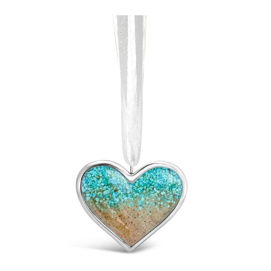 Home Accents Dune Jewelry Ornaments | Heart Ornament - Turquoise Gradient