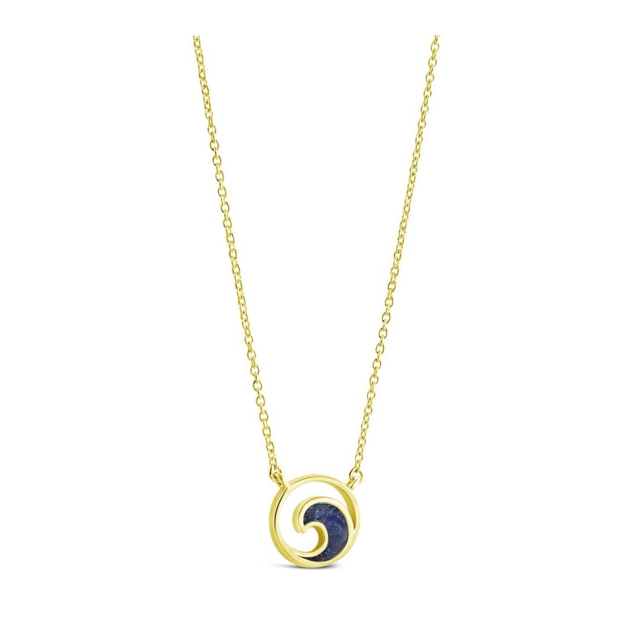 Jewelry Dune Jewelry | Delicate Dune Wave Necklace - 14K Gold Vermeil