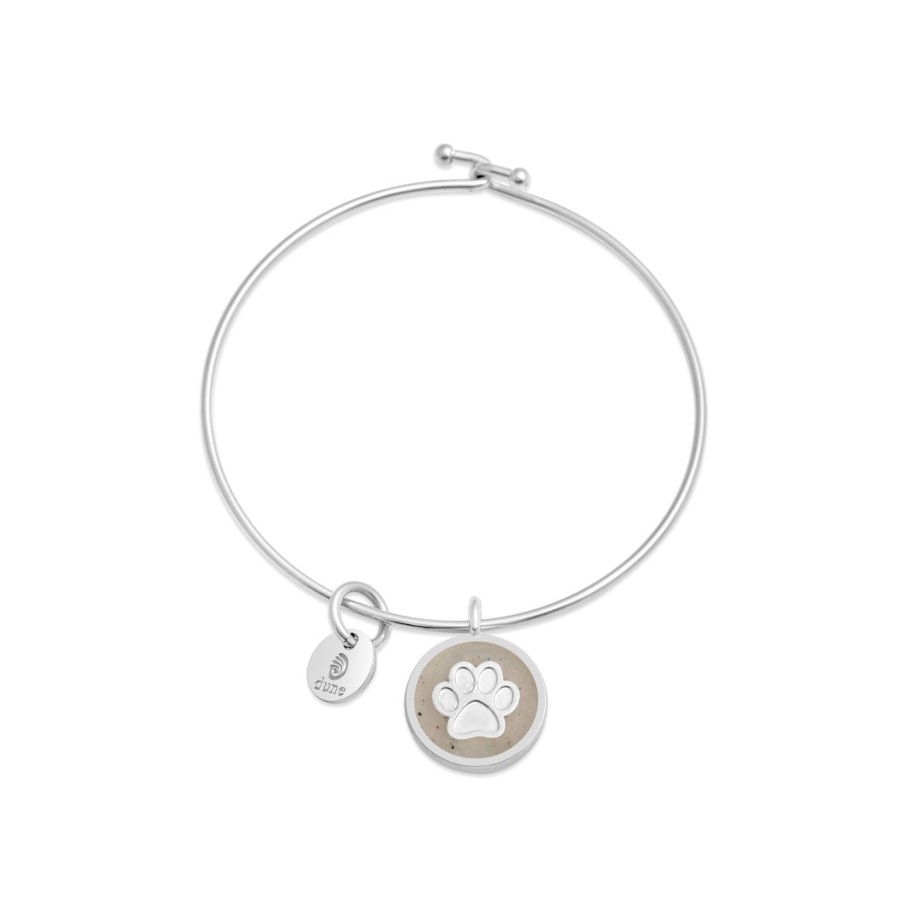 Jewelry Dune Jewelry | Beach Bangle - Paw Print Circle