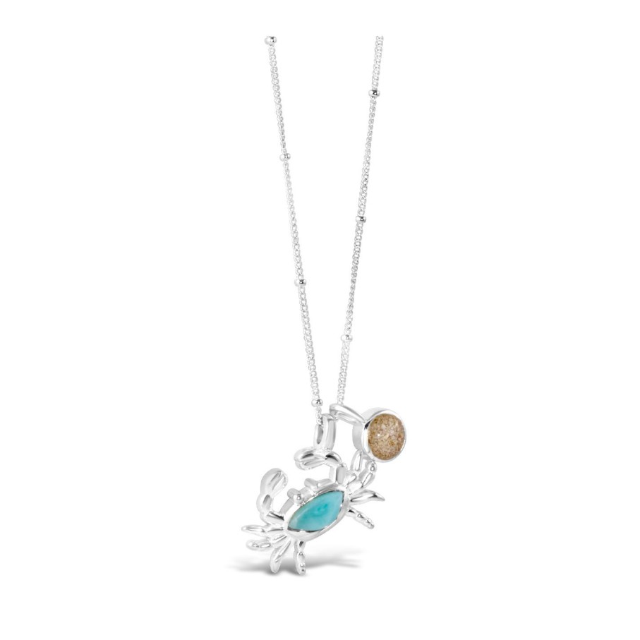 Jewelry Dune Jewelry | Crab Necklace Larimar And Sand