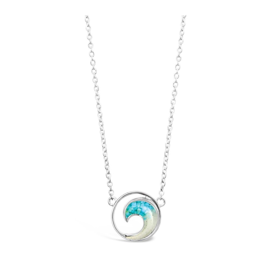 Jewelry Dune Jewelry | Wave Stationary Necklace - Turquoise Gradient