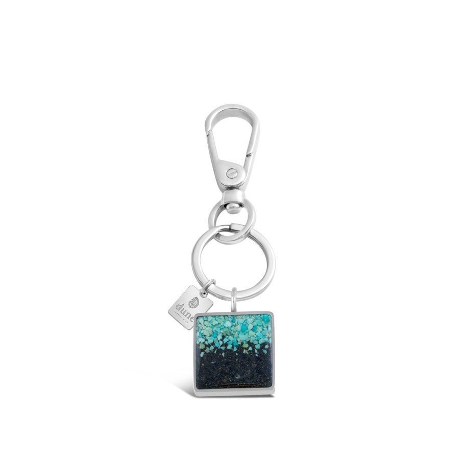 Home Accents Dune Jewelry Key Chains | Keychain And Bag Charm - Square - Turquoise Gradient