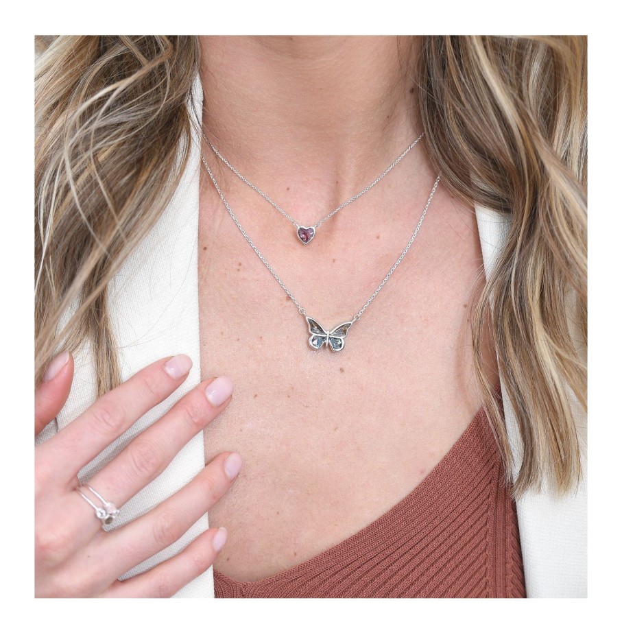 Jewelry Dune Jewelry | Butterfly Stationary Necklace By Nicole Michelle