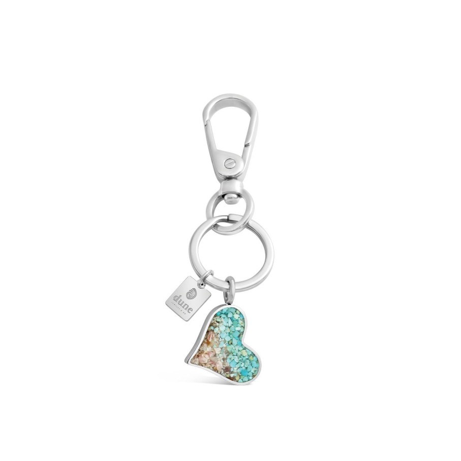 Home Accents Dune Jewelry Key Chains | Keychain And Bag Charm - Heart - Turquoise Gradient