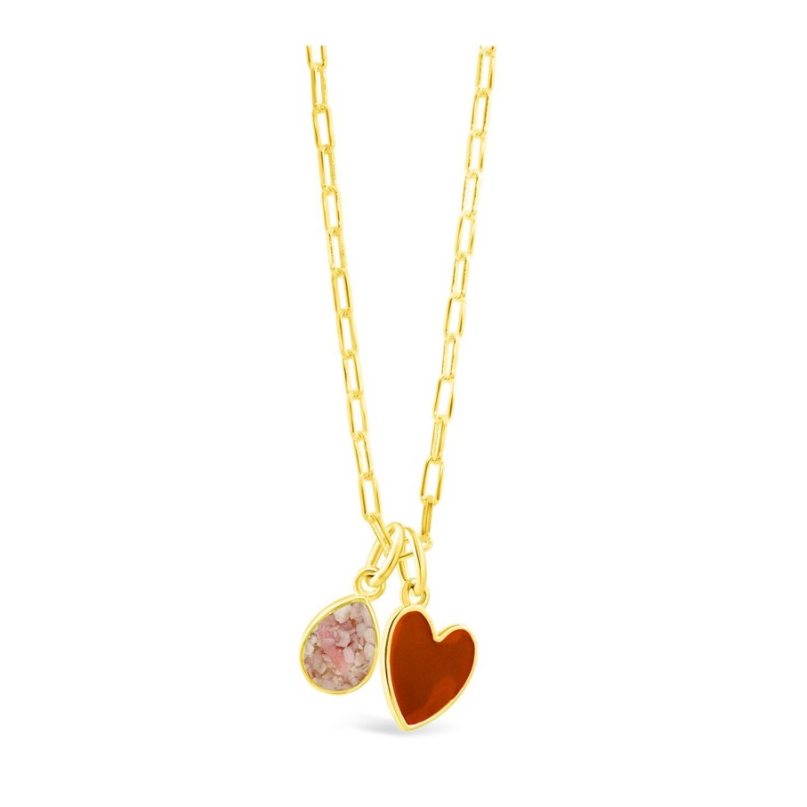 Jewelry Dune Jewelry | Travel Treasures Customizable Red Heart Necklace Set