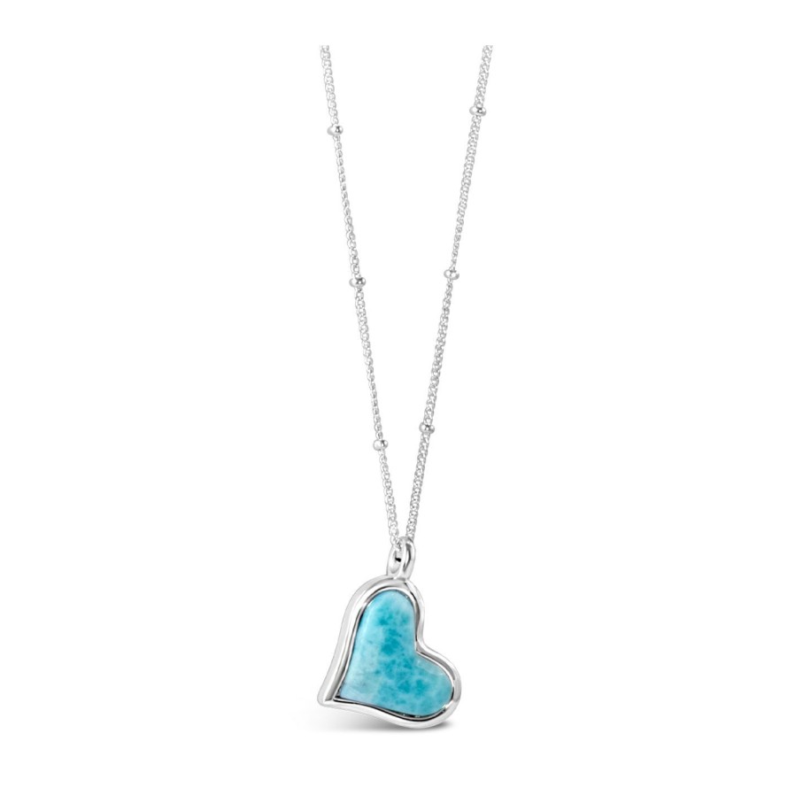 Jewelry Dune Jewelry | Tilted Heart Necklace Larimar