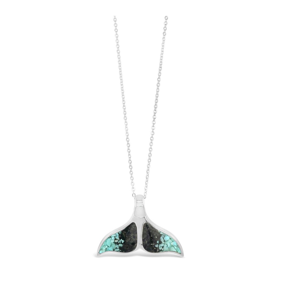 Jewelry Dune Jewelry | Whale Tail Necklace - Turquoise Gradient