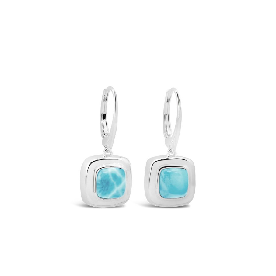 Jewelry Dune Jewelry | Cushion Cut Nautical Earrings - Larimar