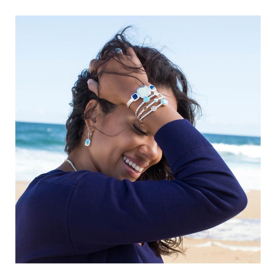 Jewelry Dune Jewelry | Cushion Cut Nautical Earrings - Larimar