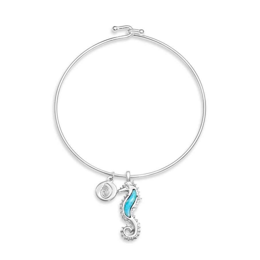 Jewelry Dune Jewelry | Seahorse Bangle Larimar