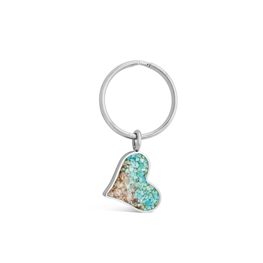 Home Accents Dune Jewelry Key Chains | Keychain - Heart - Turquoise Gradient