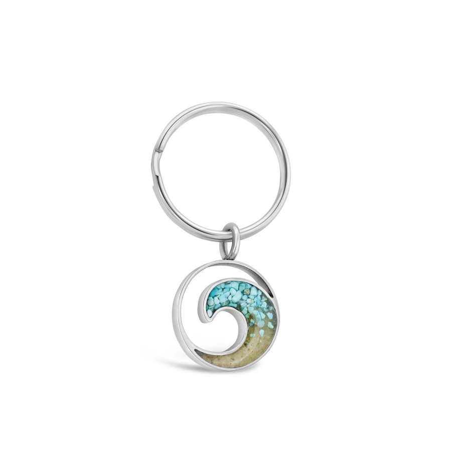 Home Accents Dune Jewelry Key Chains | Keychain - Wave - Turquoise Gradient