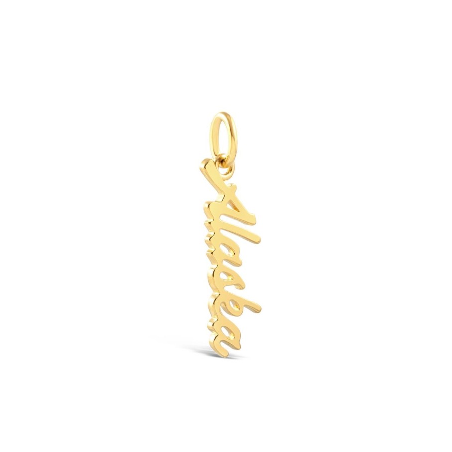 Jewelry Dune Jewelry | Collectible Travel Treasures Alaska Script Charm - 14K Gold Vermeil