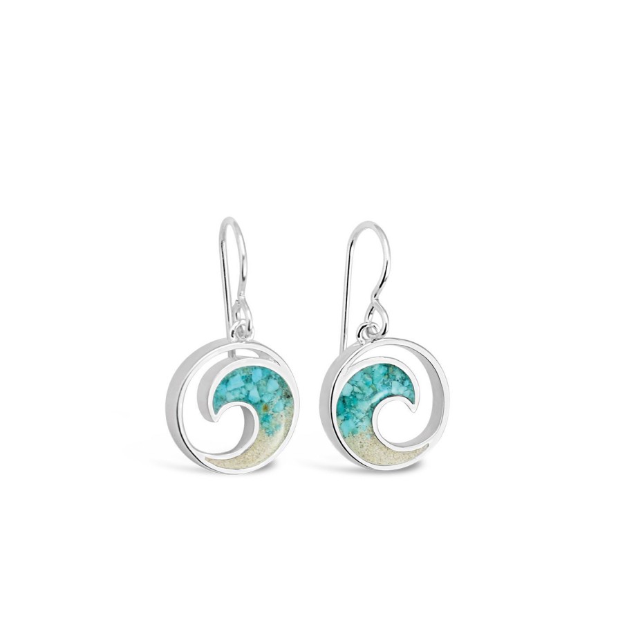 Jewelry Dune Jewelry | Wave Drop Earrings - Turquoise Gradient