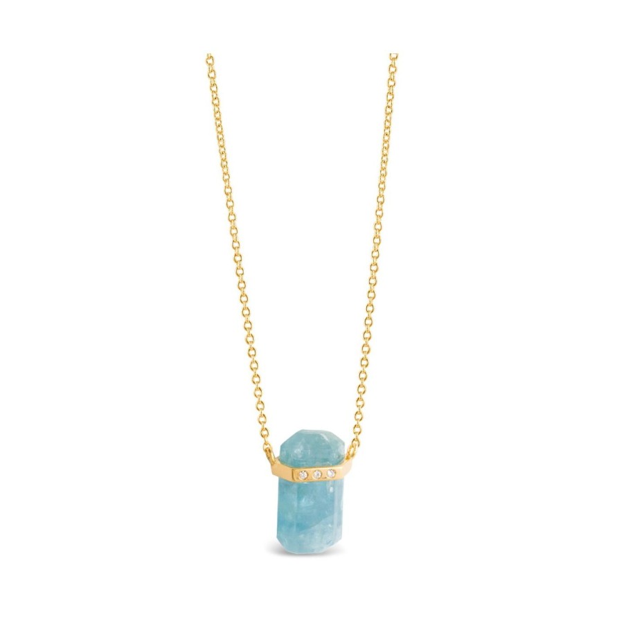 Jewelry Dune Jewelry | Blue Ice Aquamarine Necklace By Camille Kostek - 14K Gold Vermeil