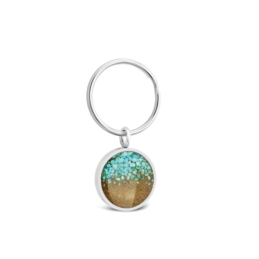 Home Accents Dune Jewelry Key Chains | Keychain - Round - Turquoise Gradient