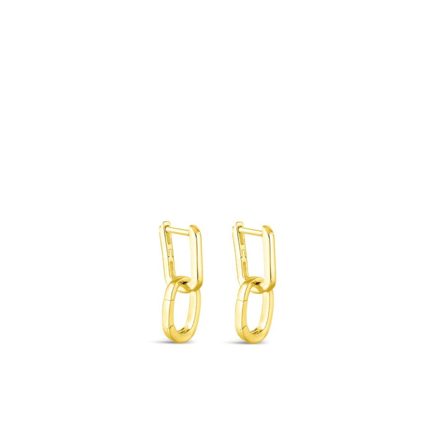 Jewelry Dune Jewelry | Collectible Travel Treasures Charm Holder Huggie Hoop Earrings - 14K Gold Vermeil