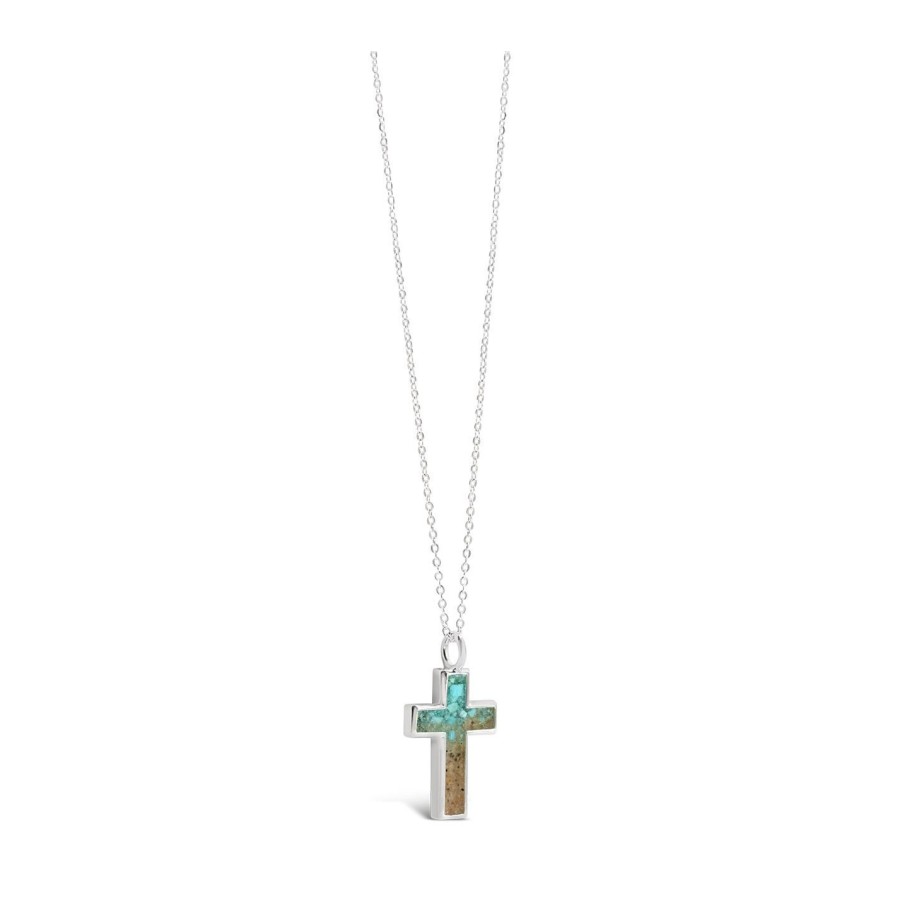 Jewelry Dune Jewelry | Cross Necklace - Turquoise Gradient