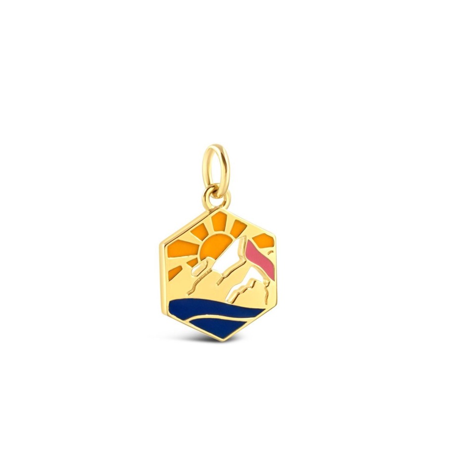 Jewelry Dune Jewelry | Collectible Travel Treasures Alpenglow Charm - 14K Gold Vermeil