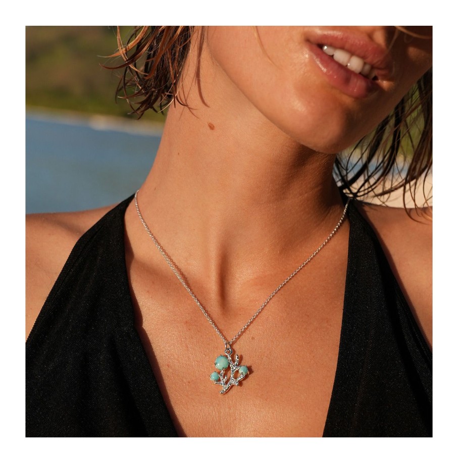 Jewelry Dune Jewelry | Coral Necklace - Larimar