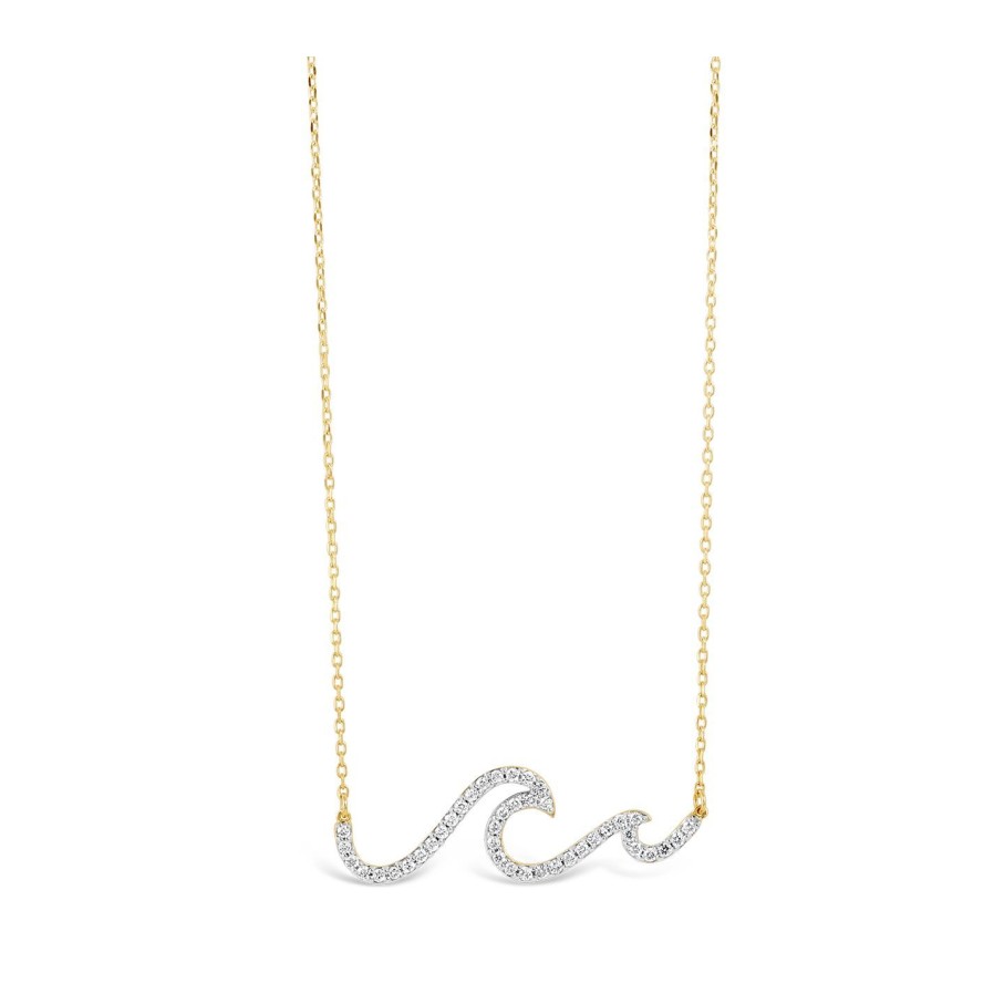 Home Accents Dune Jewelry Happiness Comes In Waves Book | Dune Diamonds Double Wave Necklace - 14K Yellow Gold