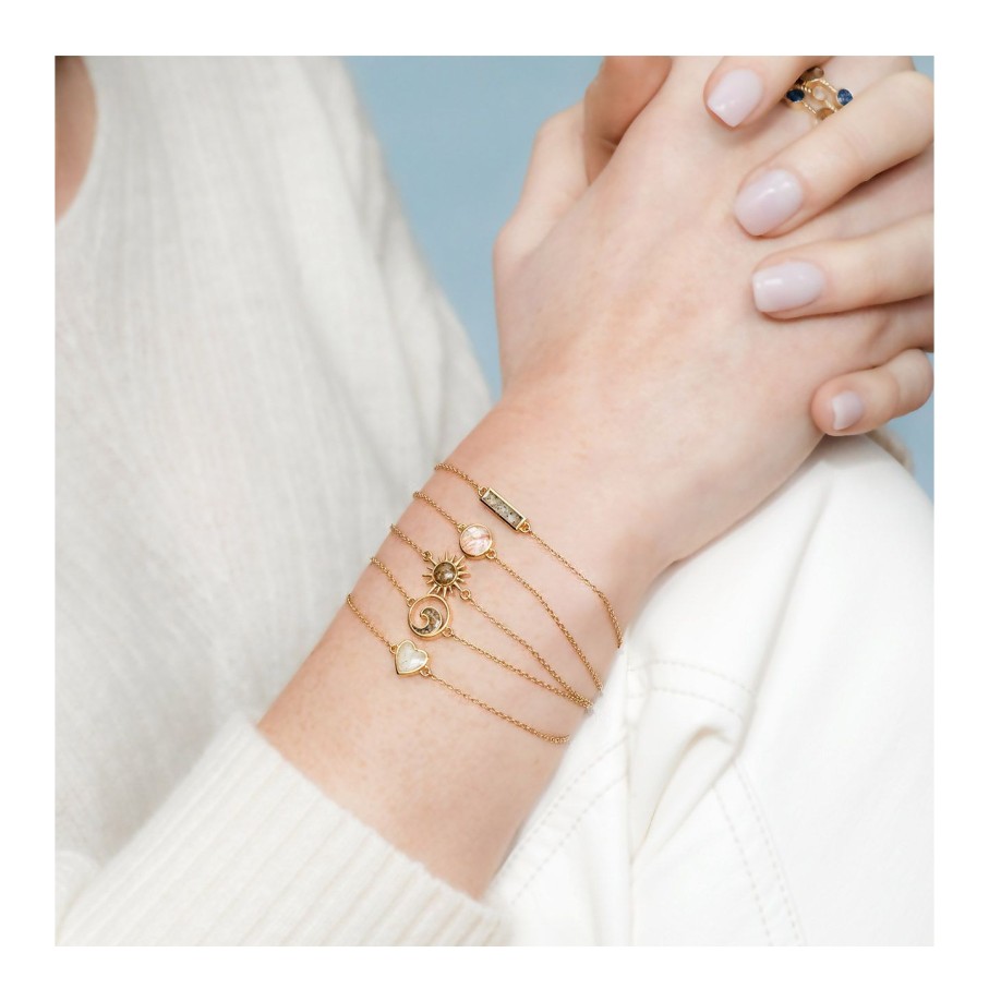 Jewelry Dune Jewelry | Delicate Dune Bar Bracelet - 14K Gold Vermeil