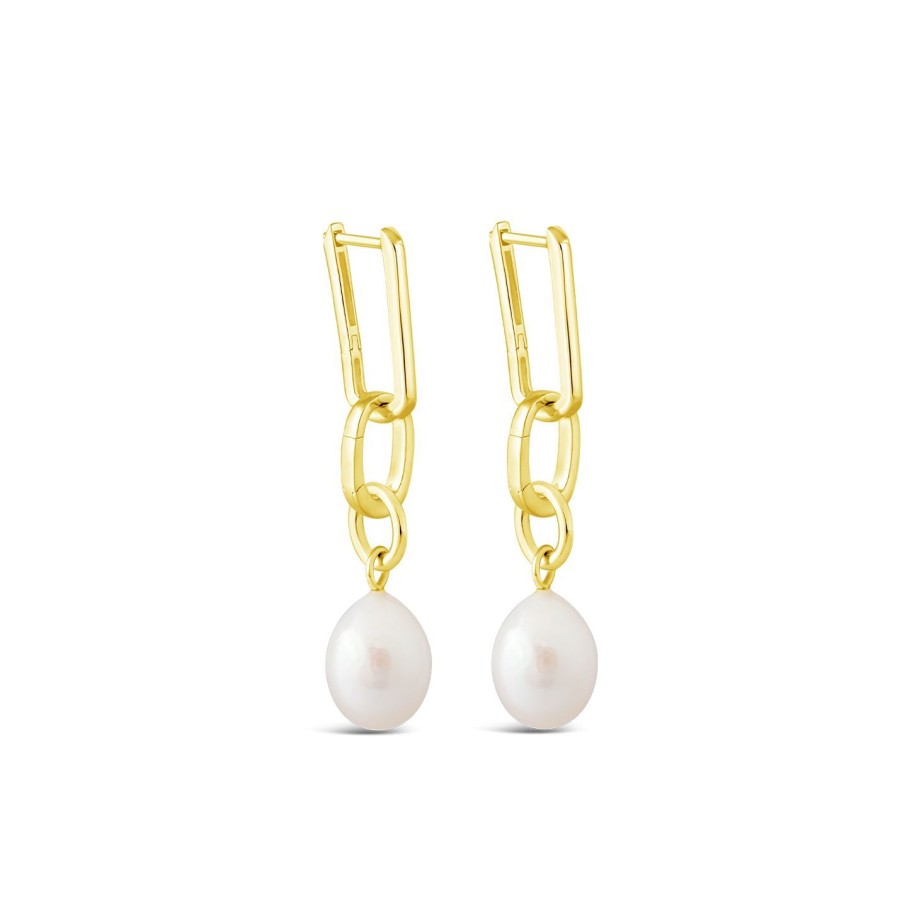 Jewelry Dune Jewelry | Travel Treasures The Kate Set Baroque Pearl Charm Earrings - 14K Gold Vermeil