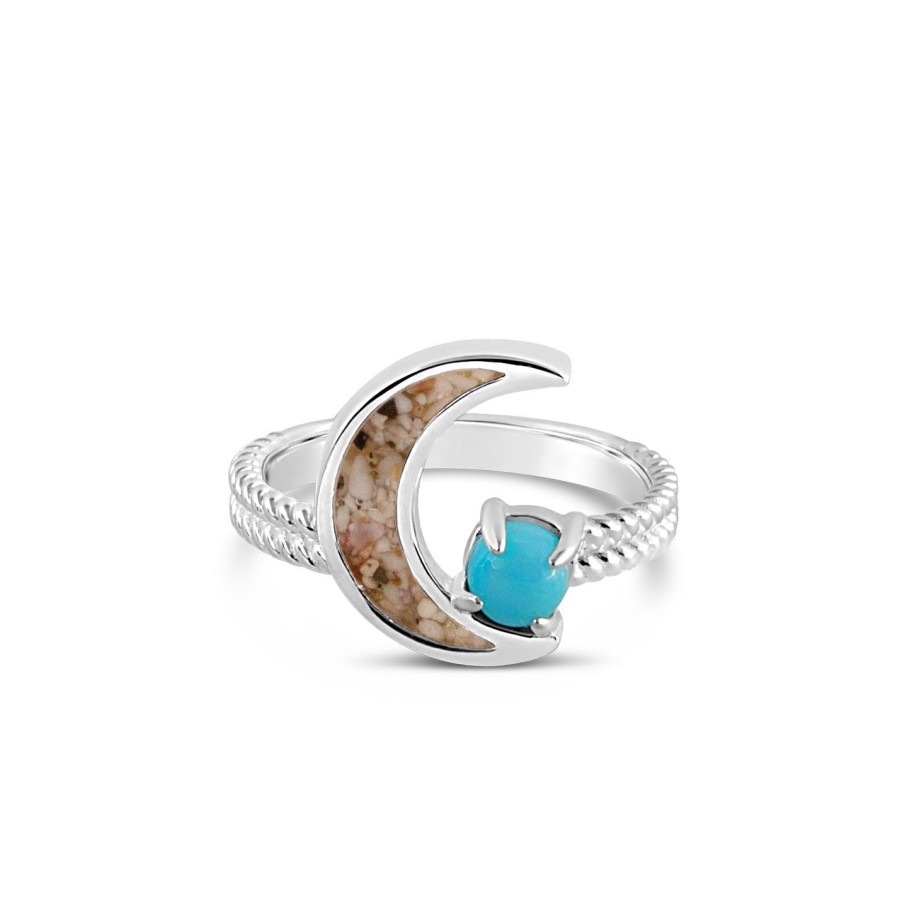 Jewelry Dune Jewelry | Blue Moon Ring - Larimar And Sand