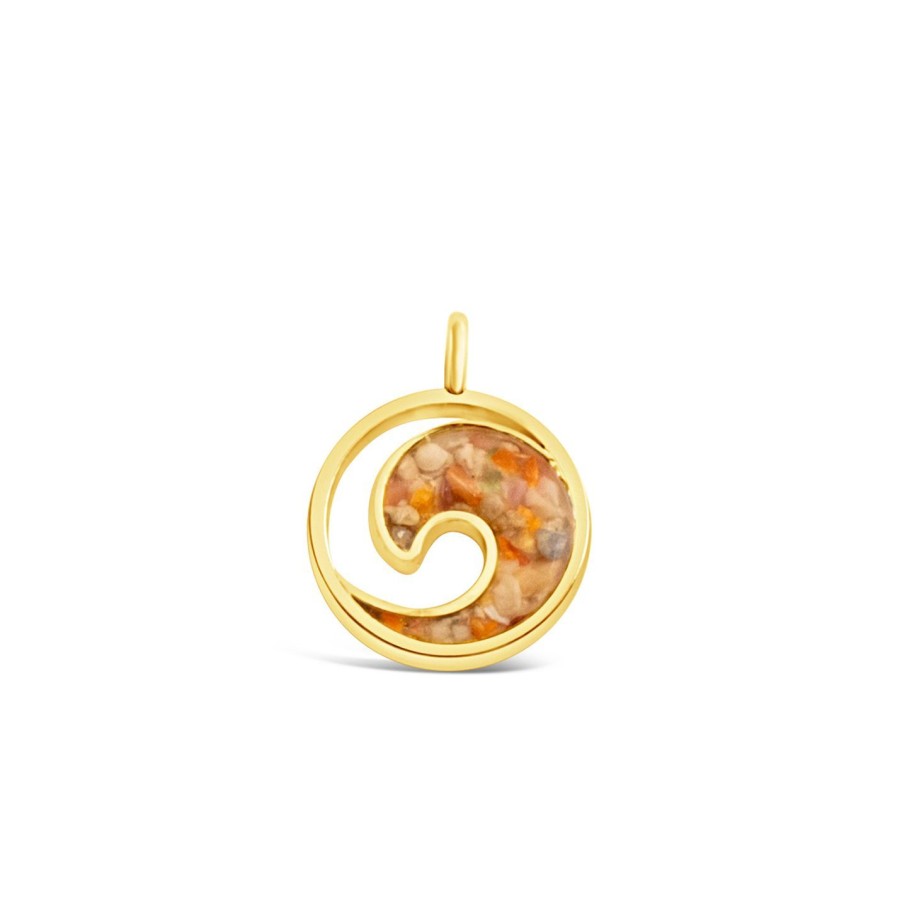 Home Accents Dune Jewelry Happiness Comes In Waves Book | Beach Charm - Wave - Gold