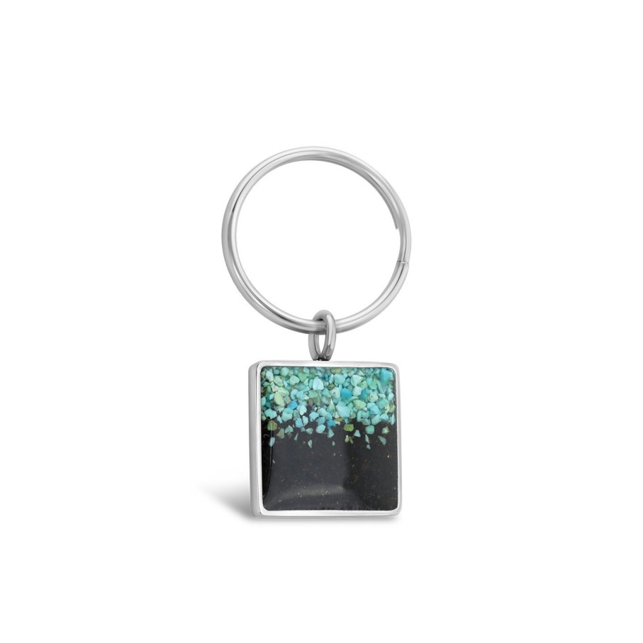 Home Accents Dune Jewelry Key Chains | Keychain - Square - Turquoise Gradient