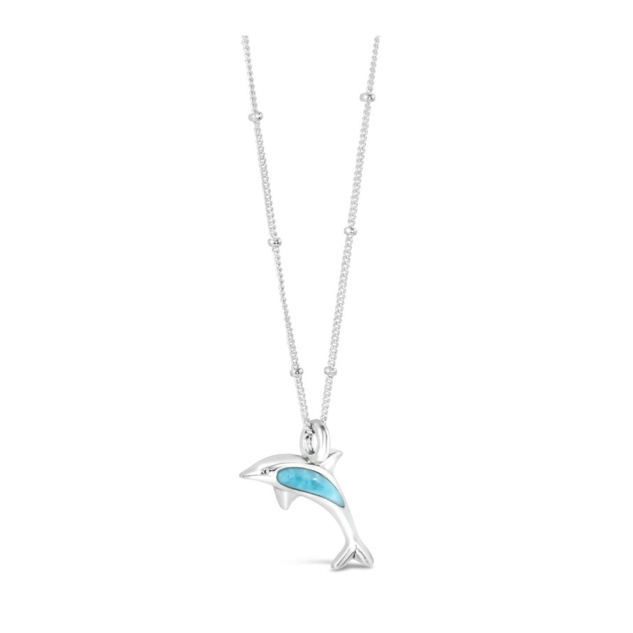 Jewelry Dune Jewelry | Dolphin Necklace Larimar